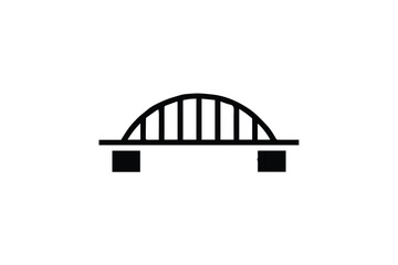 bridge icon arch silhouette infrastructure transportation symbol