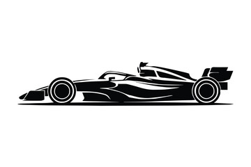 racecar vector side view single seater racing car silhouette