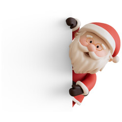 santa claus with blank sign
