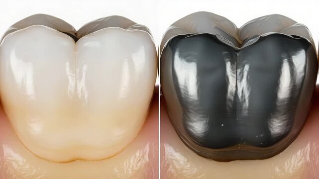 Tooth Cavity and Filling Process Comparison Video