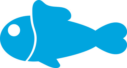 Obraz premium Fish icon, blue fish isolated on a white background. Blue fish icon. Vector, designer illustration, web banner, vector.