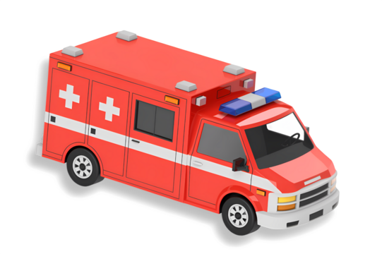 Simplified illustration of an urgent service vehicle.
