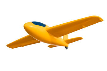 Sleek Yellow Jet: Power, Speed, and Aerial Dominance Defined on Transparent Background.