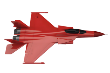 The Apex Predator: Fast, Deadly, and Painted in Vivid Red on White Background.