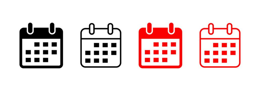 Calendar icon set - Powered by Adobe