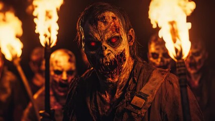 Group of undead creatures holding lanterns