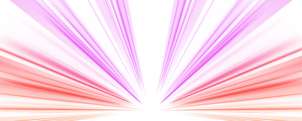 Curved neon lines collide in a vibrant swirl of velocity. The glowing forms stretch forward as if pulled by unseen force. This illustration captures intense digital motion. © IvanLi
