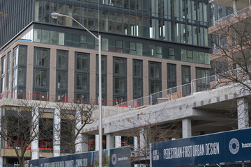 Fototapeta premium Bloor and Dufferin condominium complex under construction located at 1141 Bloor St W, Toronto