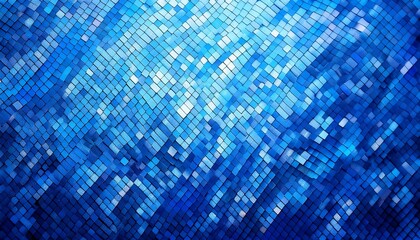 Naklejka premium Ombre Blue Mosaic Patterned Background Illustration