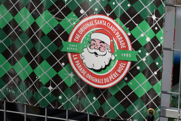 Fototapeta premium decorative banner with The Original Santa Claus Parade logo, Toronto