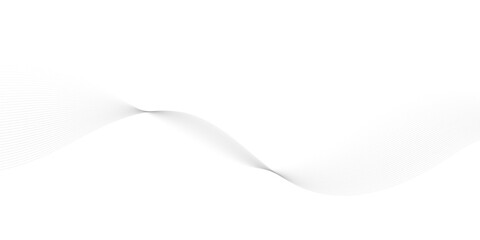 Abstract gray wave dynamic curve lines on transparent background with flowing doted halftone particles. 