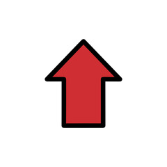 A Simple Red Origami Arrow Pointing Upward Against A Solid Black Background In A Minimalist Flat Vector Art Style Representing Direction and Choice