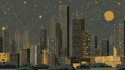 Smart digital Innovation city with connection network reciprocity over the city of future smart wireless digital city and social media networking systems