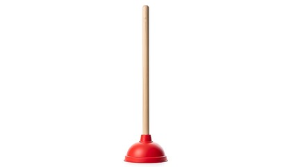 Fototapeta premium red plunger isolated on white