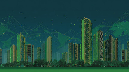 Smart digital Innovation city with connection network reciprocity over the city of future smart wireless digital city and social media networking systems