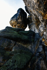 view from the Idagrotte Saxony switzerland during autumn good light