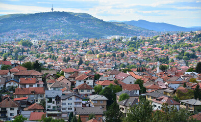 Obraz premium A view from Sarajevo, the capital of Bosnia and Herzegovina