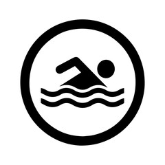 swimming place sign vector icon on a white background
Vector warning sign icon
