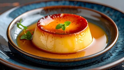 Close-Up Image of a Stylish Gourmet Pudding