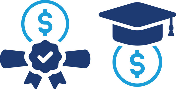 education, graduation cap, money, dollar sign, certificate, diploma, award, ribbon, check mark, success, learning, finance, scholarship, grant, investment, financial literacy, academic achievement, fi - Powered by Adobe