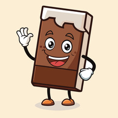 design logo vector cartoon character cute chocolate mascot
