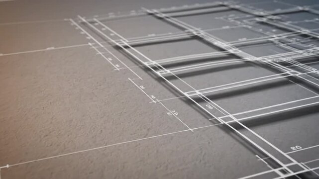 Detailed architectural blueprint of a ladder design showcasing measurements and lines on a textured surface