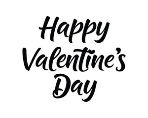 Naklejka premium Happy Valentines Day Typography Illustration with Elegant Calligraphy Script for Greeting Cards and Celebrations Vector Design
