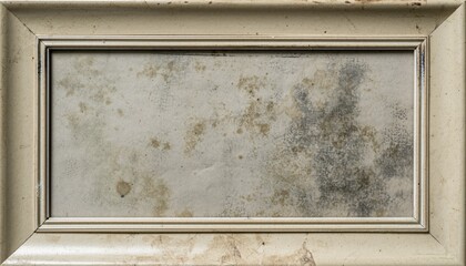 Vintage empty frame with aged and stained background for art or design projects