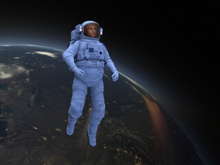 宇宙飛行士　3DCGレンダリング