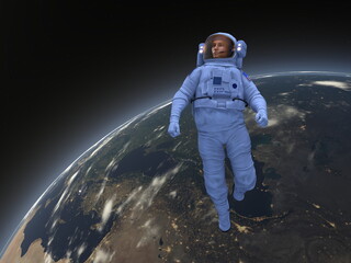 宇宙飛行士　3DCGレンダリング