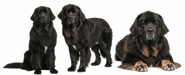 Newfoundland Dog Breed Purebred Working Group Water Dog Isolated