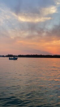 sunset over Swansea Channel from Pelican, Lake Macquarie NSW