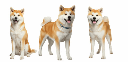 Akita Inu Dog Breed Purebred Working Group Guardian Isolated