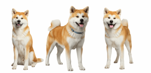 Akita Inu Dog Breed Purebred Working Group Guardian Isolated