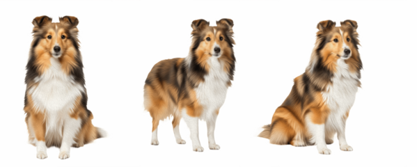 Shetland Sheepdog Dog Breed Purebred Herding Group Companion Isolated