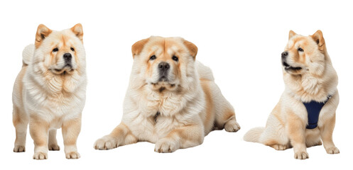 Title Chow Chow Dog Breed Purebred Non-Sporting Guardian Isolated