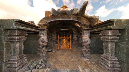 古代遺跡　3DCGレンダリング