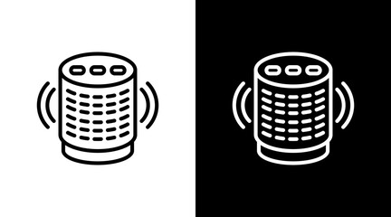 Smart Speaker  White Icon Set Design