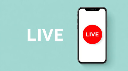 International sports journalist day concept with live streaming mobile design