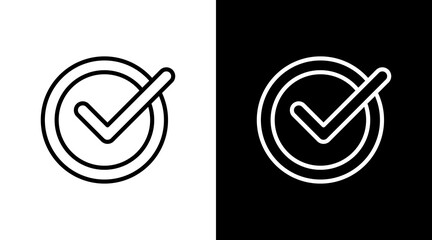 Checkmark  White Icon Set Design