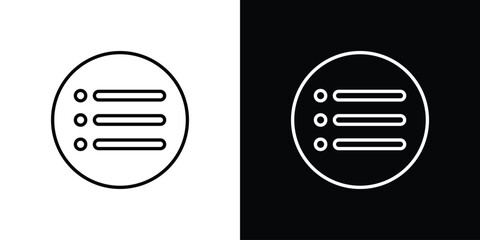 Menu icons vector.Editable stroke.linear style sign for use web design