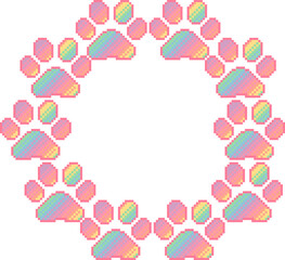 Paw Frame PIxel Art