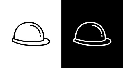 Hard Hat  White Icon Set Design