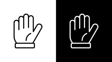 Gloves  White Icon Set Design