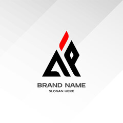 Letter AP Logo &ndash; Modern Minimalist Monogram Design