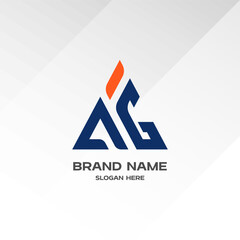 Letter AG Logo &ndash; Modern Minimalist Monogram Design