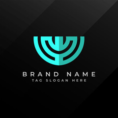 Abstract Monogram Logo Design Professional Branding