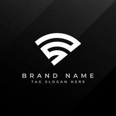 Abstract Monogram Logo Design Professional Branding