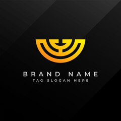 Abstract Monogram Logo Design Professional Branding