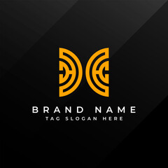 Abstract Monogram Logo Design Professional Branding